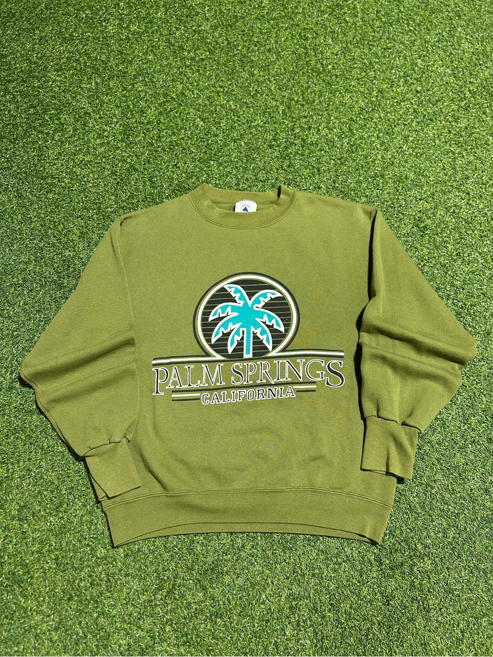 Men’s Vintage Palm Springs California Delta Crewneck Sweatshirt